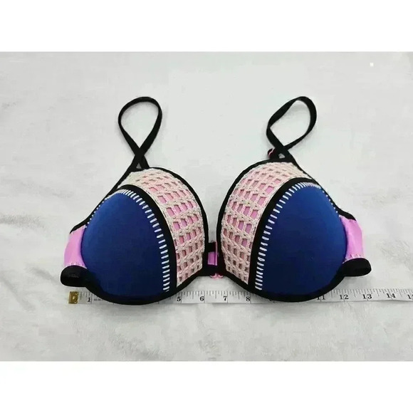 Victoria's Secret Women's S/M/34DD Purple, Blue, and Black Mix n Match Bikini - Picture 2 of 10